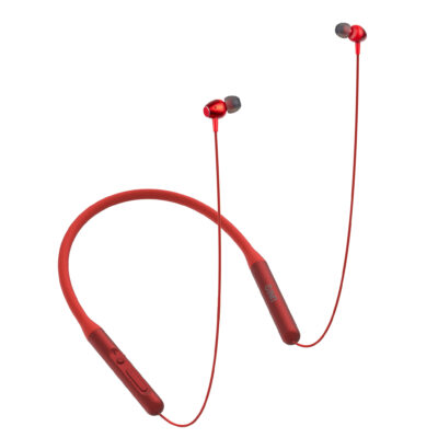 22.2022 Auriculares Bluetooth com suporte no pescoço Vermelho - Image 3