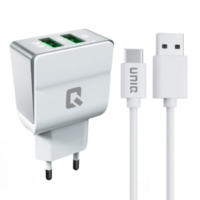 Carregador Doméstico Micro USB 2.4 Dupla Entrada. Branco - Image 5