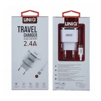 Carregador Doméstico Micro USB 2.4 Dupla Entrada. Branco